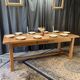 Restored antique farmhouse table in solid elm
