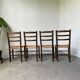 Set of 4 straw chairs from the 50s Dudouyt