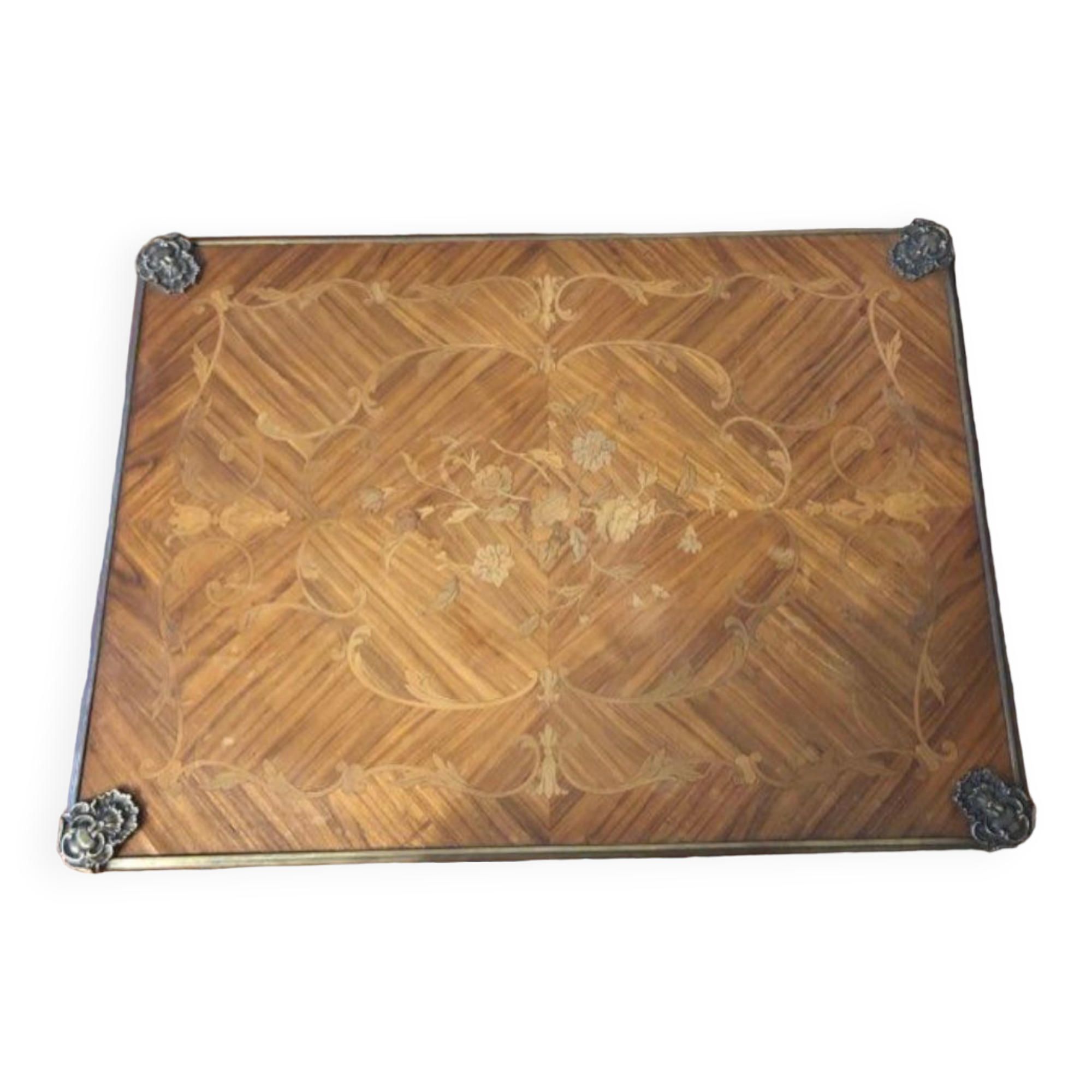 Antique marquetry game table