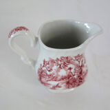 Set of 6 cups with saucers and milk jug The Hunter, England vintage