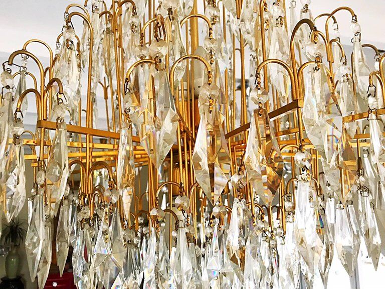 Italian Murano 1970 crystal chandelier