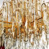 Italian Murano 1970 crystal chandelier
