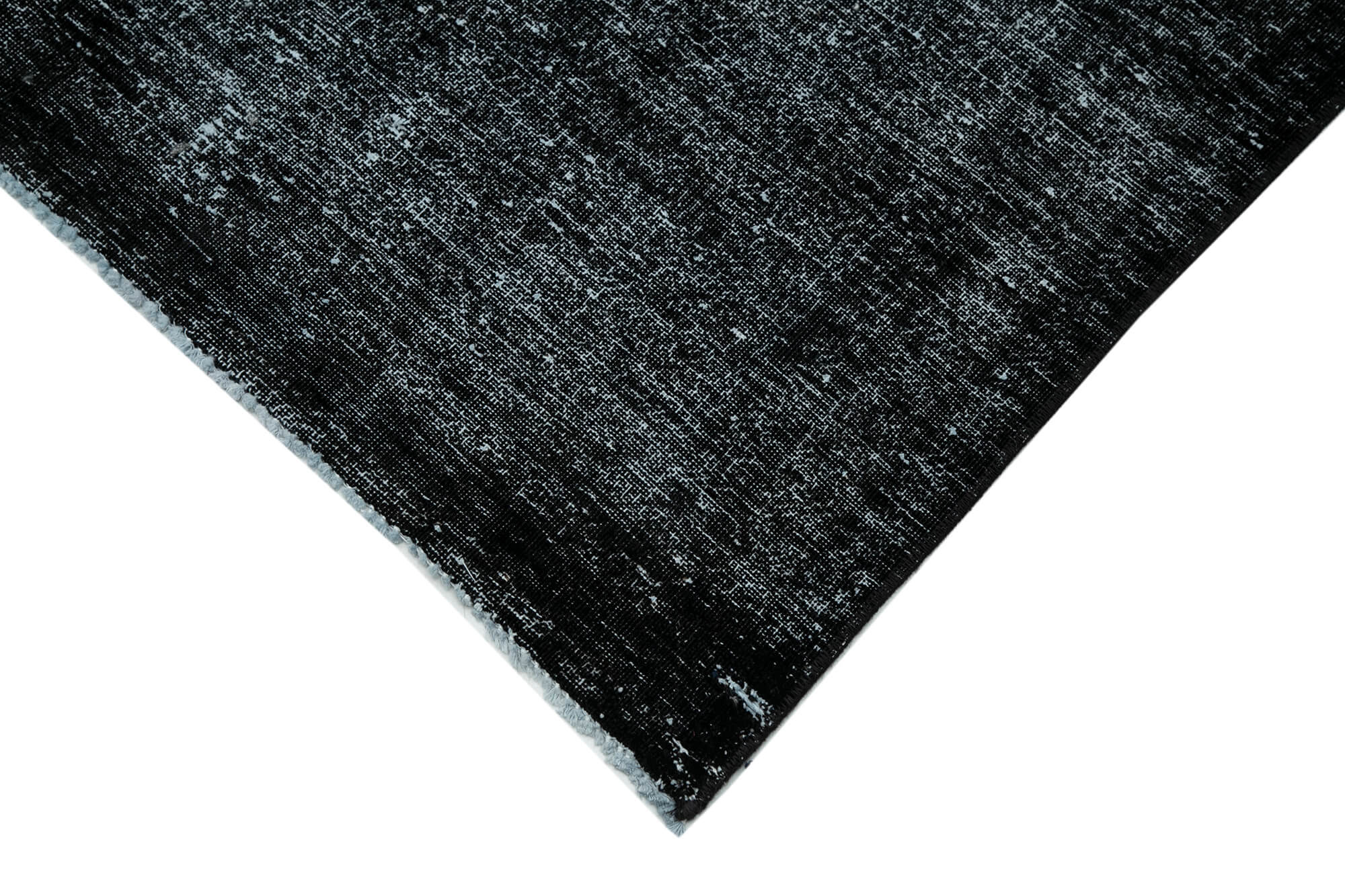 Hand-knotted oriental overdyed 290 cm x 405 cm black wool carpet