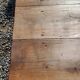Table basse de ferme XIXième siècle plateau merisier piètement chêne 1 tiroir pieds fuseaux