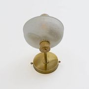 Attributed to Barovier & Toso Brass and Pulegoso Murano Glass Sconces, Pair