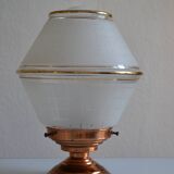 Art Deco table lamp with granite glass globe