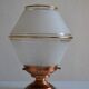 Art Deco table lamp with granite glass globe