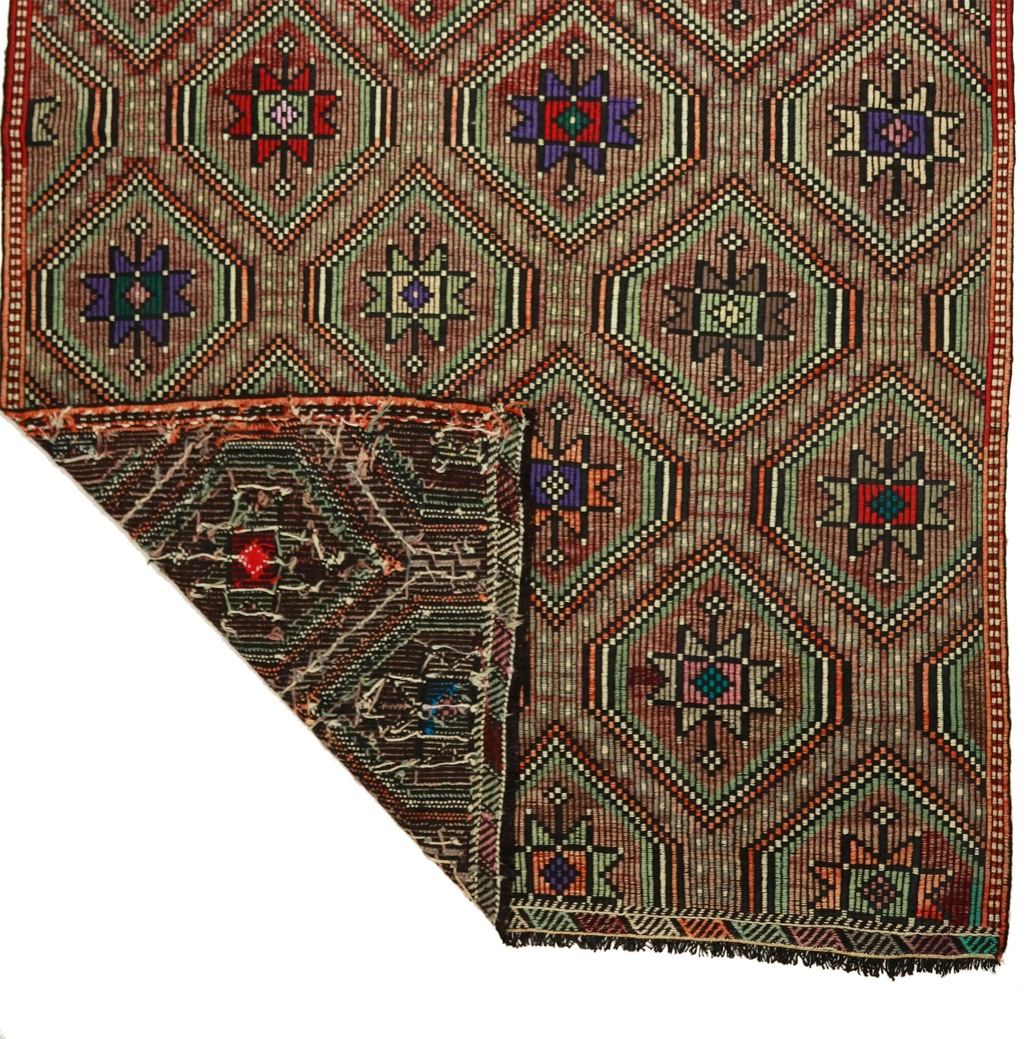 Anatolian handmade kilim rug 330 cm x 191 cm
