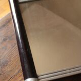 Vintage mirror top rectangle wood metal