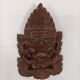 Masque de décoration asiatique en bois sculpté