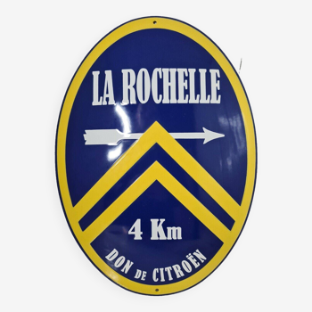 Plaque émaillée citroën la rochelle