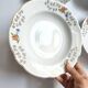 Lot de 4 assiettes creuses vintage Sarreguemines modèle Béarn fleurs