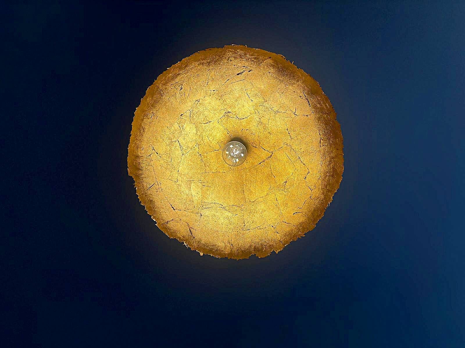 Suspension PostKrisi 49 Catellani & Smith, Ø 60 cm, gold leaf (2 available)