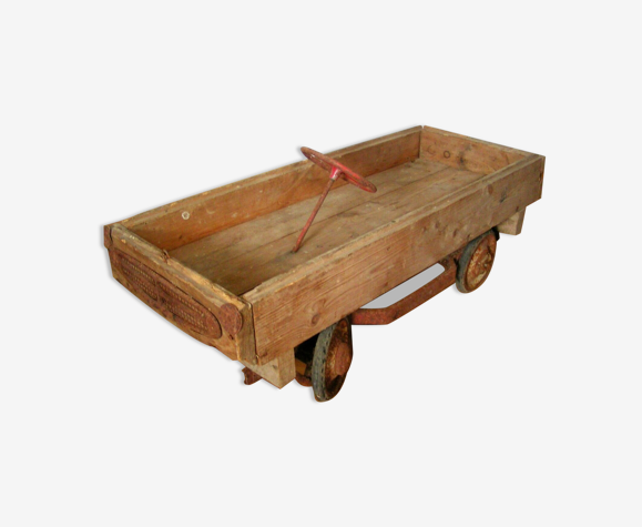 Voiture à pédale ancienne caisse à savon en bois et métal années 50 |  Selency