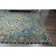 1960s Vintage Persian Handmade Wool Cotton Brown Area Rug 278x354