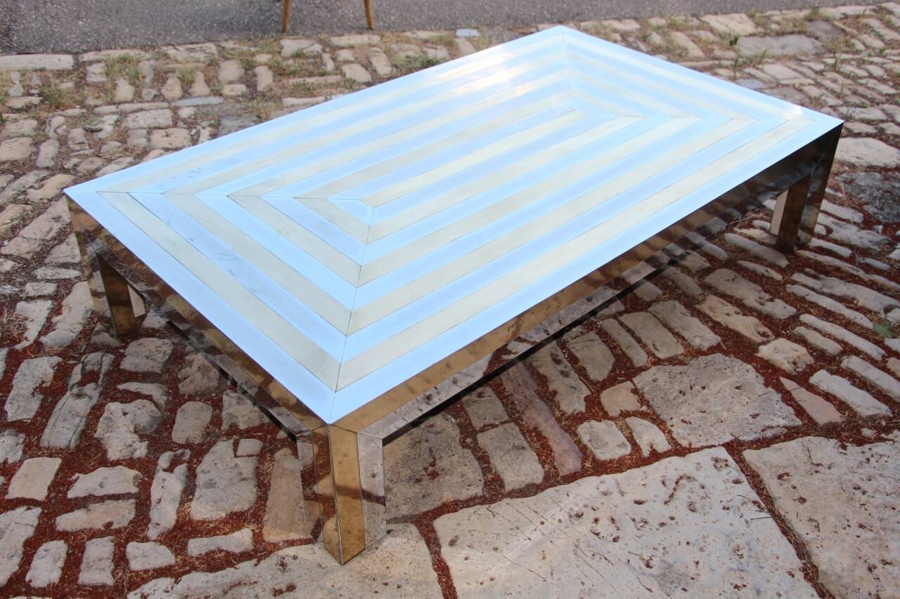 Grande Table Basse Années 70 Attribué A La Maison Jansen