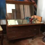 Folding commode with mirror, 60