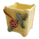 Small rose-patterned cache-pot in earthenware.
