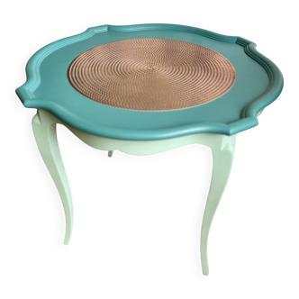 Vintage coffee table revamped – eucalyptus & cactus tones