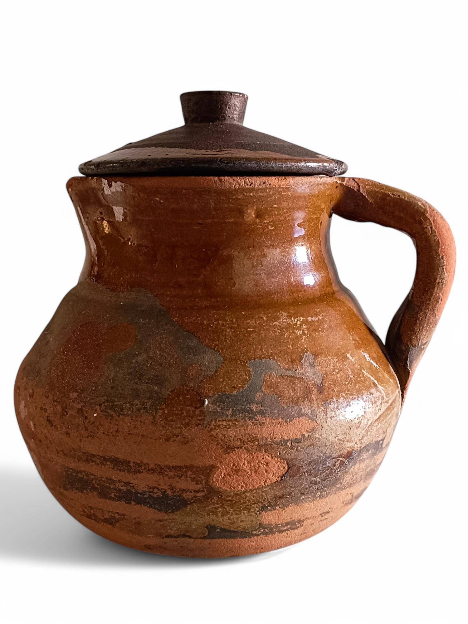 Rustic Terracotta Cooking Olla, Hand-Crafted, Spanish, 19th Century