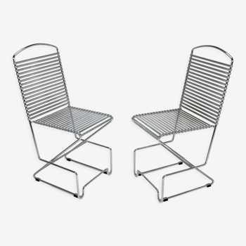 Set of 2 Till Behrens chairs for Schlubach, 1980s