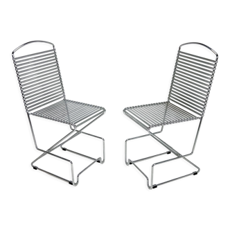 Set of 2 Till Behrens chairs for Schlubach, 1980s