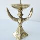 2 old candlesticks female model heavy brass