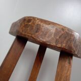 Vintage brutalist tripod high stool, 1950s