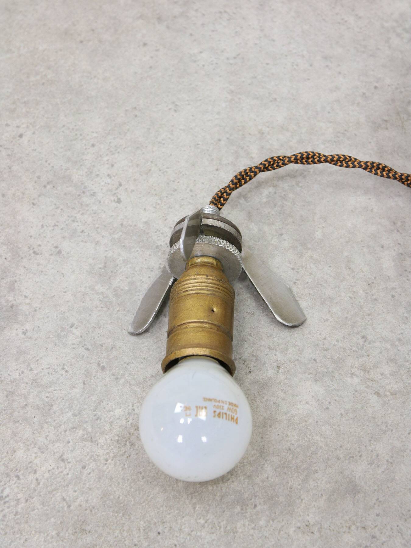 Mid-Century Italian Opaline and Brass Pendant Lamp