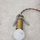 Mid-Century Italian Opaline and Brass Pendant Lamp