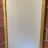 Rectangular mirror wooden gold 67 x 37 cm