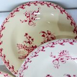 5 hollow plates in Gien iron earth model Thistles