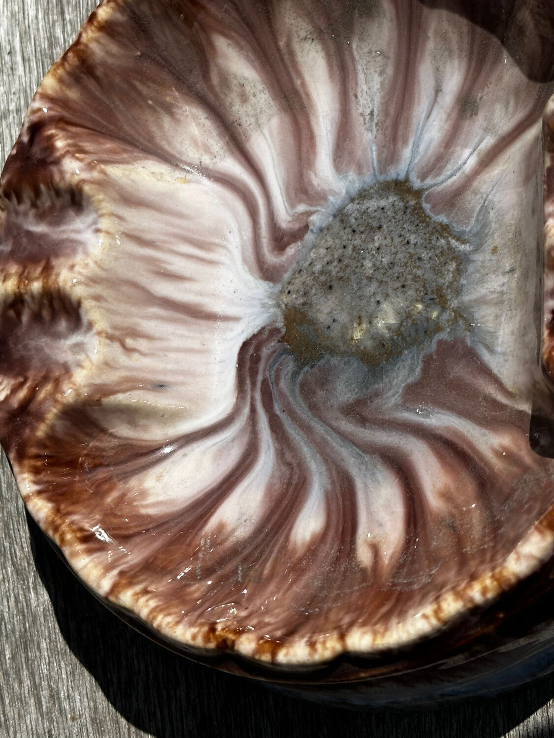 Empty Ashtray Pocket in Ceramic Marble Effect D 14 cm