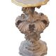 Baroque pedestal sculpted in silver and gold, Florence, 20th century
