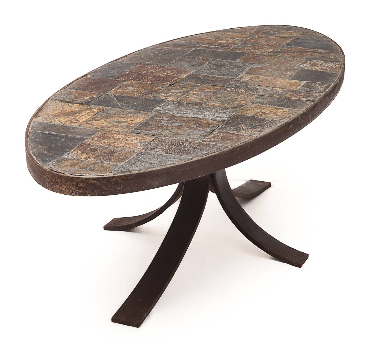 Brutalist oval table
