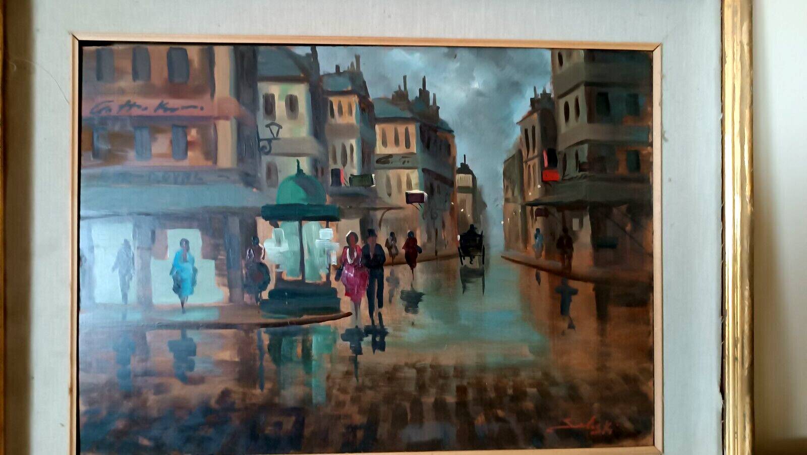 Figure painting domenico seloski (1924-1981) post-macchiaiolo