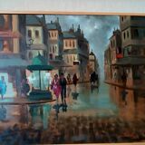 Figure painting domenico seloski (1924-1981) post-macchiaiolo