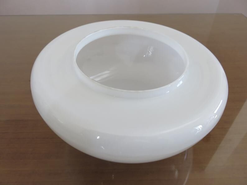 Sconce "half sphere" in white opaline 60 70 years