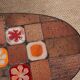 Lava stone, ceramic and steel coffee table by Jean Jaffeux 1960.