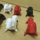 Plexiglass sausage dog cutlery rests