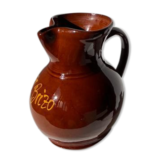 Brown ceramic pitcher El Brizo H:17cm