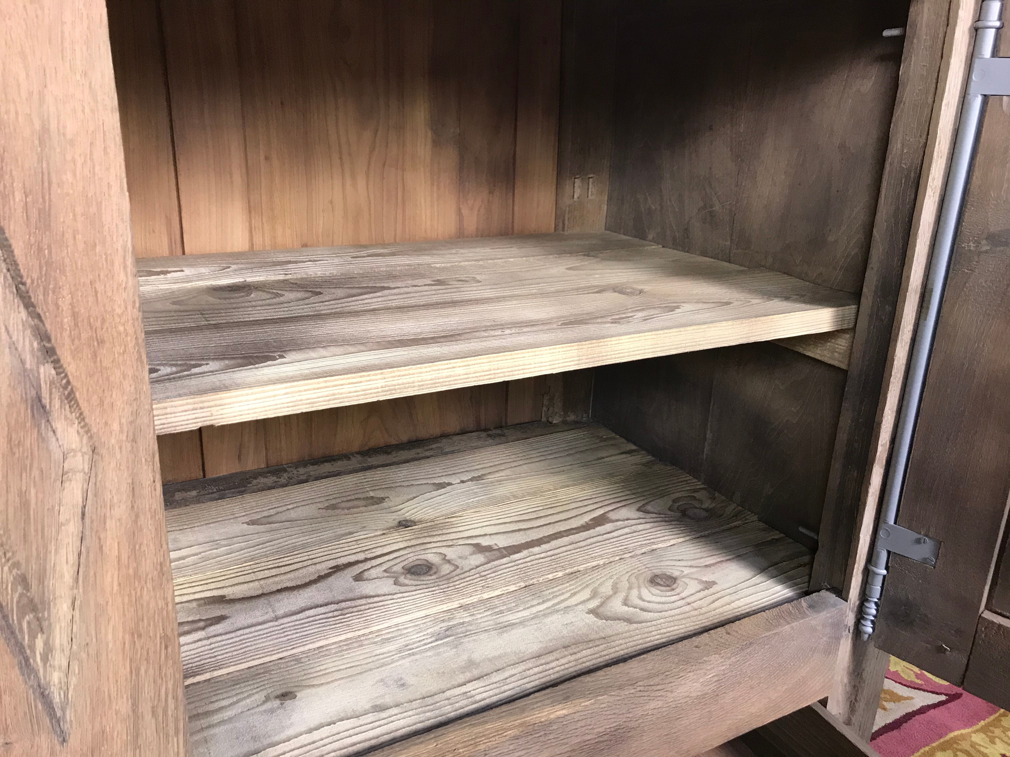 Rustic bass buffet in solid oak erased