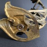 Paire de chandeliers de piano en bronze signés Gaveau, d'époque Art Nouveau