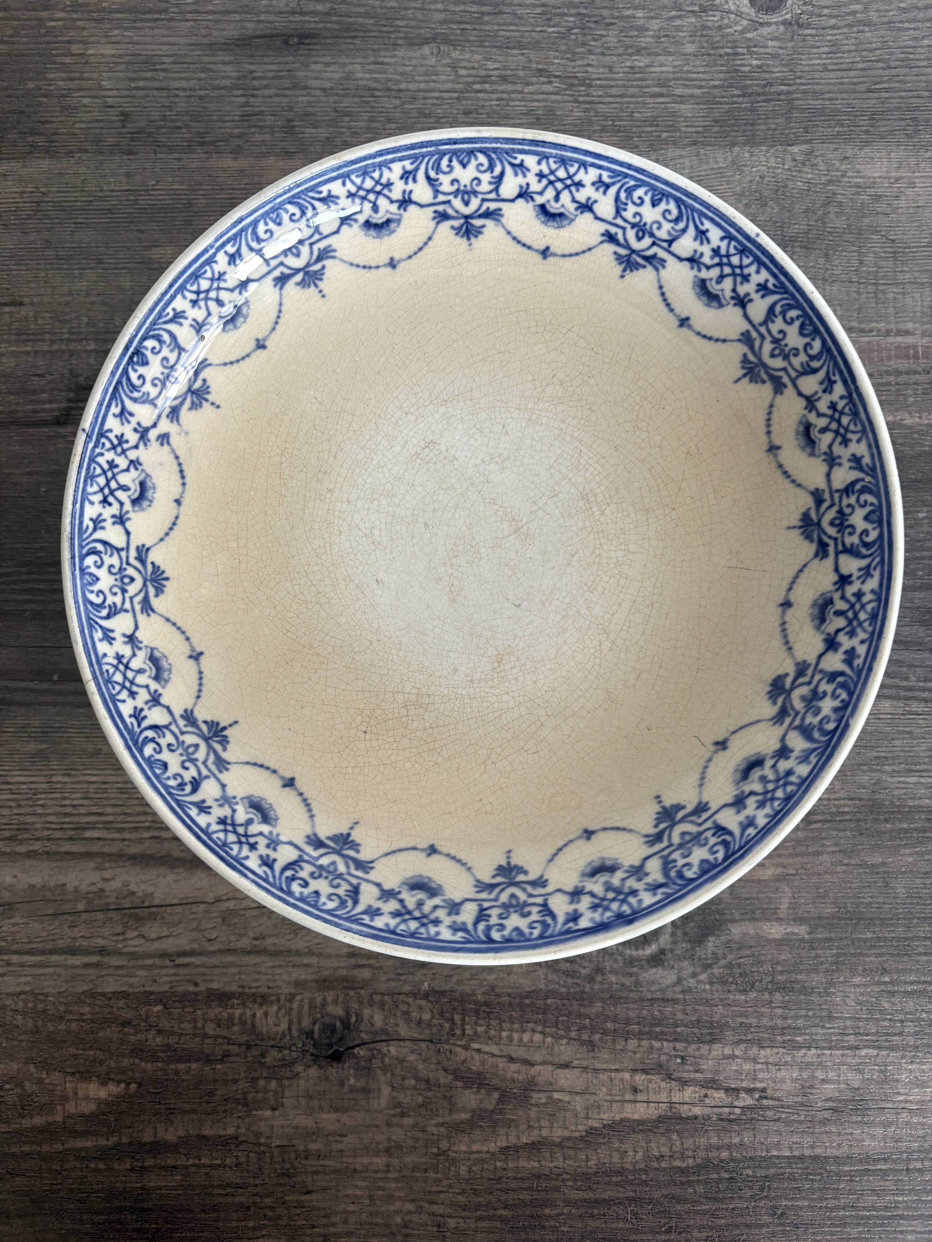 Antique compote dish from Creil and Montereau in ironstone - 19th century