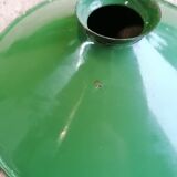 Ancienne suspension-abat jour émaillé vert indus