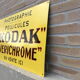 Metal plate Kodak photos not emailed AD sign