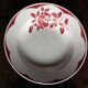6 deep plates Marsac red Digoin Terre de fer green