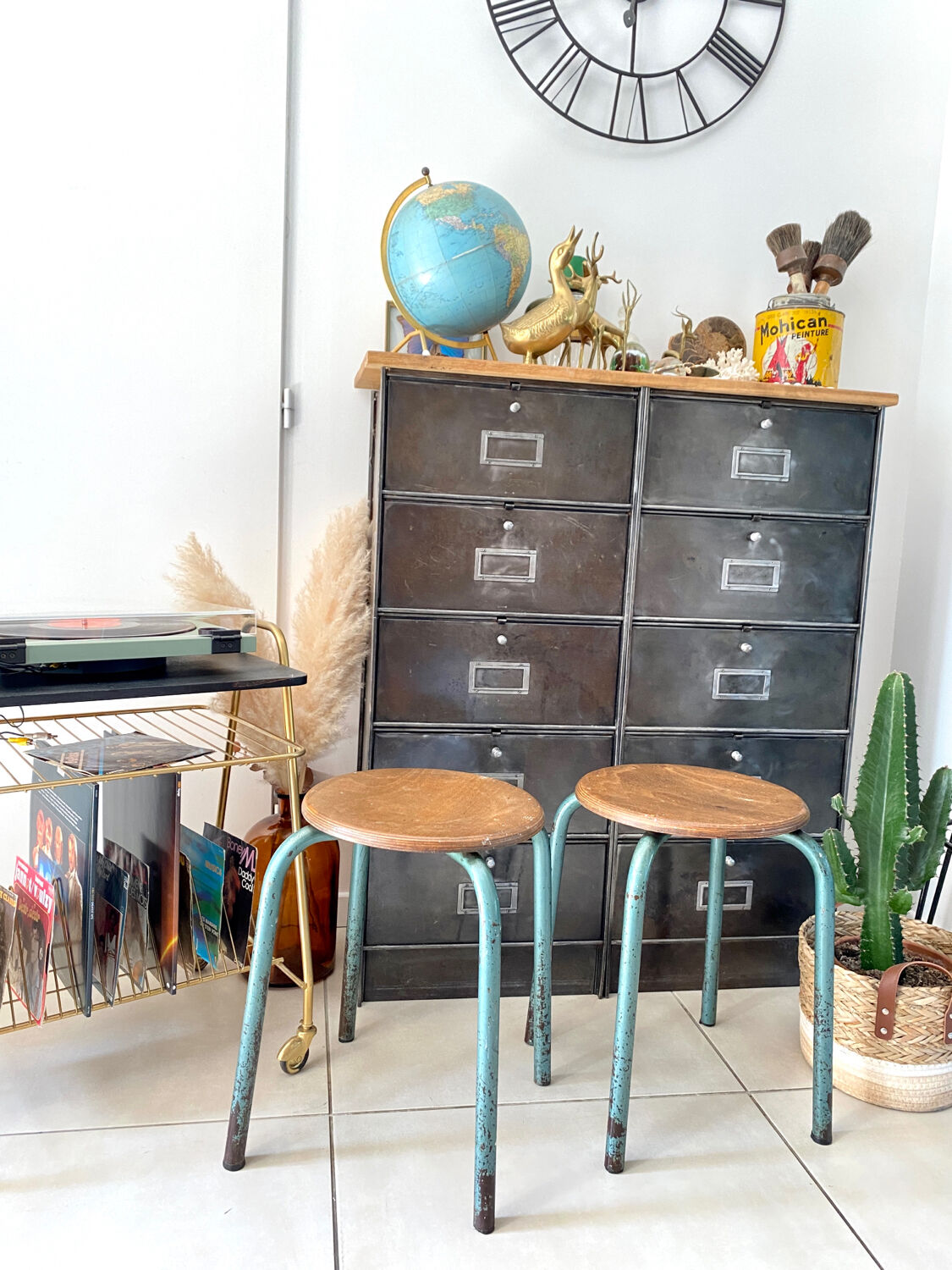 Pair of school stools
