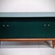 Vintage wooden low sideboard, compass feet