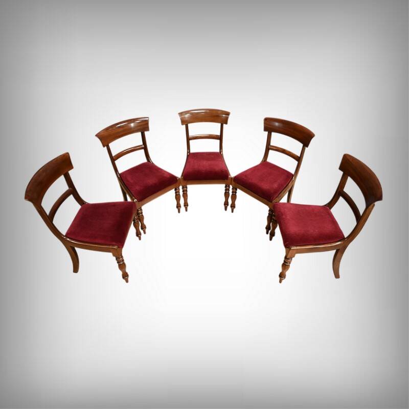Set of 5 Mahogany Chairs, Victorian Period, England – Part 2